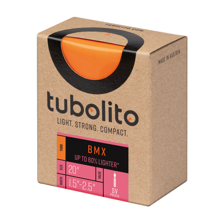 Tubolito Tubo BMX 20 x 1.50"- 2.50"42mm Presta Valve Orange Inner Tube Tubolito Tubo BMX 20 x 1.50"- 2.50"42mm Presta Valve Orange Inner Tube