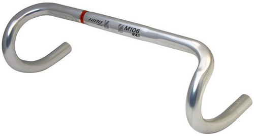 Nitto M106 NAS Drop Road Handlebars In Silver Nitto M106 NAS Drop Road Handlebars In Silver