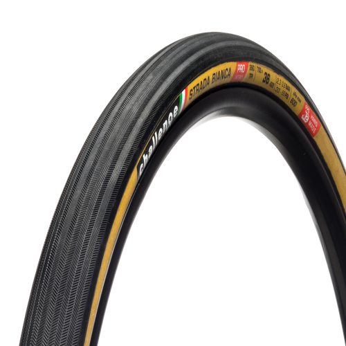 Challenge Strada Bianca Pro Cyclocross/Gravel Clincher Tyre In Tan 700 x 36