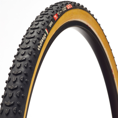 Challenge Grifo PRO HTU Cyclocross Tubular Tyre Tan 700 x 33