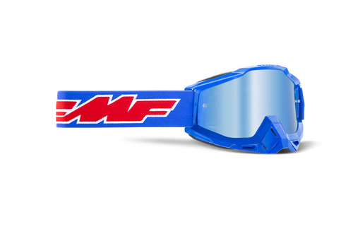 FMF POWERBOMB Youth Rocket Goggle In Blue With Mirror Blue Lens