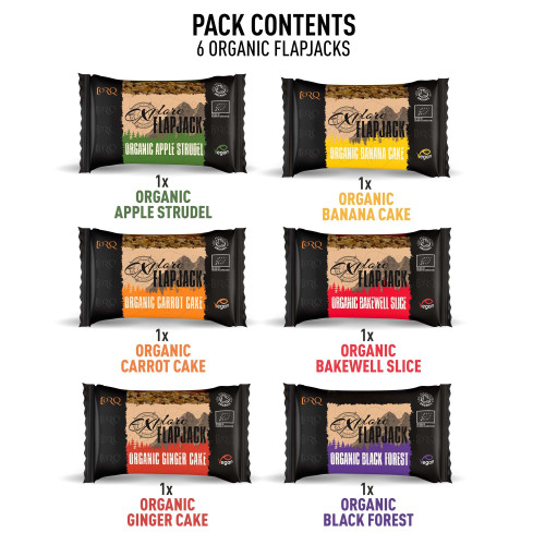 TORQ Explore Flapjacks Pack Of 6 Flavours