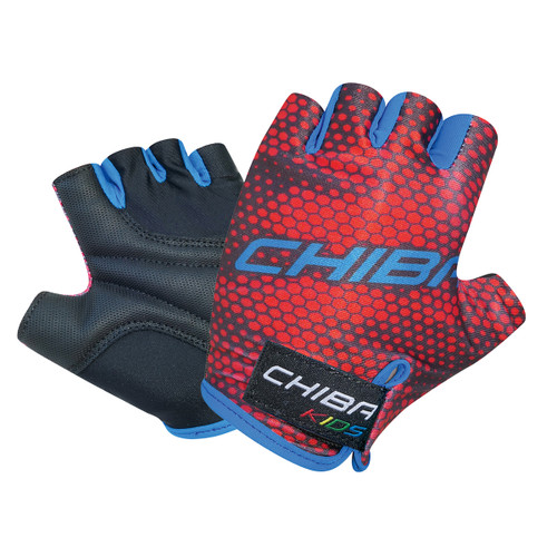 Chiba Children's Spider Mitts With Anti-Slip Griptec Road MTB Leisure Cycling In Red/Blue