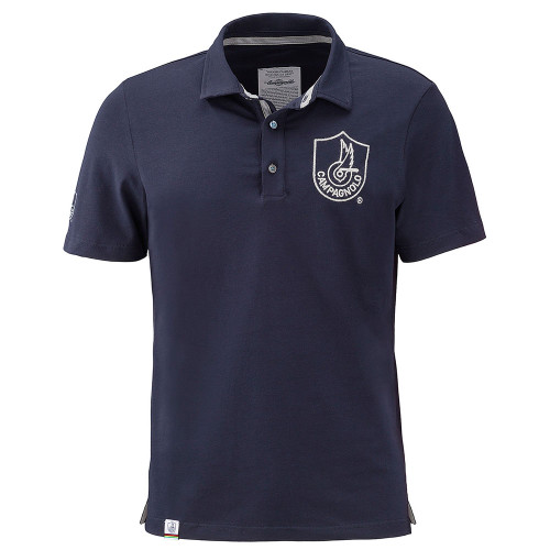 Campagnolo Classic Shield Logo Polo Shirt In Blue