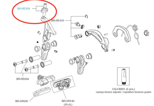 Campagnolo BR-RE509 Brake Cable Adjuster For Record /Chorus