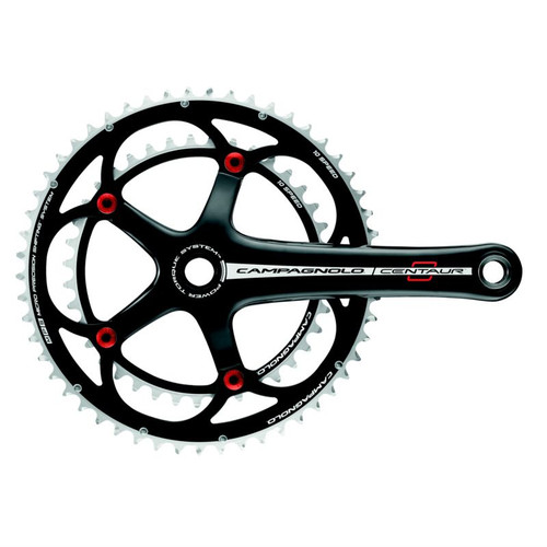 Campagnolo FC12-CERB Centaur 2012-14 Power Torque 10 Speed Carbon  Chainset In Red / Black