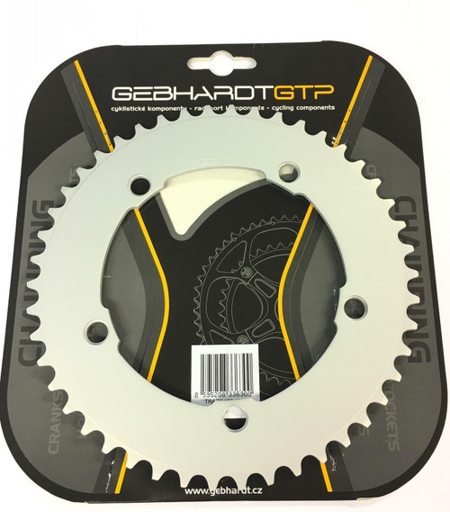 Gebhardt 1/8" Track Chainring | Silver | 144mm BCD | All Sizes