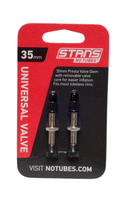 Stan's No Tubes Brass Tubeless Presta Valves With Removable Valve Core All Sizes