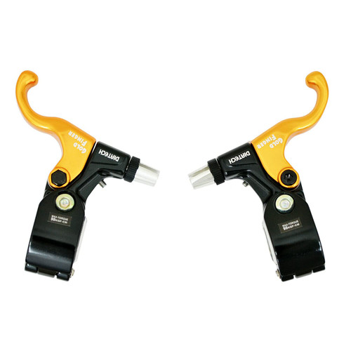 Dia-Compe Tech 99DS Gold Finger Track / BMX / Fixie Brake Levers Pair In Gold