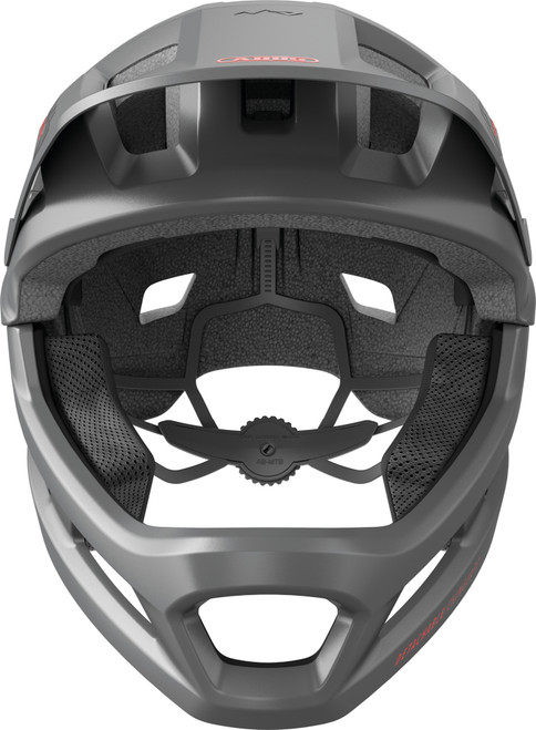 ABUS YouDrop FF Kids Full Face MTB Helmet In Ti Silver Fits- 48-55cm