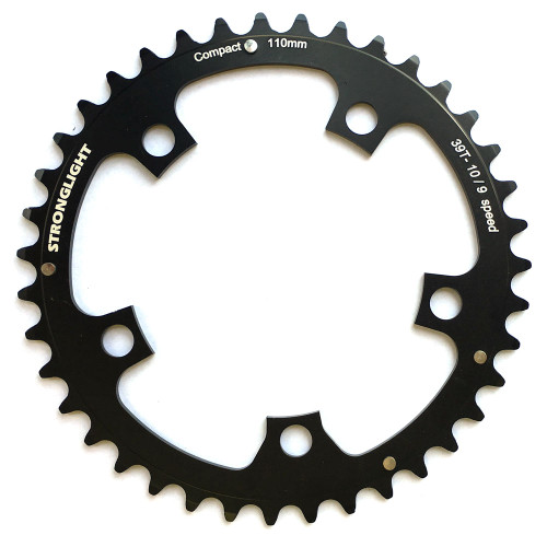 Stronglight Dural 5083 9/10 Speed Chainring 110mm BCD In Black  All Sizes