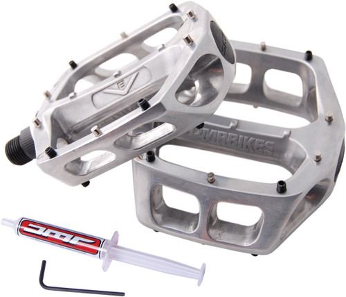 DMR V8 Classic MTB Free Ride Pedals In Polished Silver For MTB BMX Downhill Trails