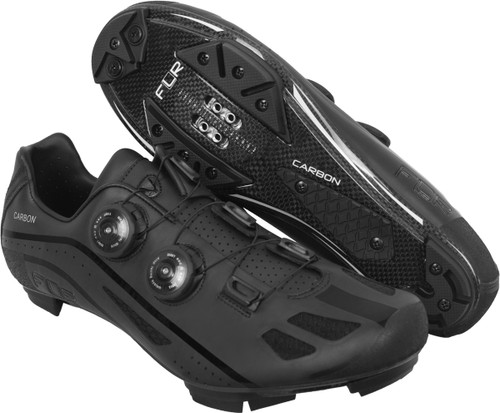 FLR F-95X Strawweight MTB Race Full Carbon Sole Shoe in Matt BlackAll Sizes