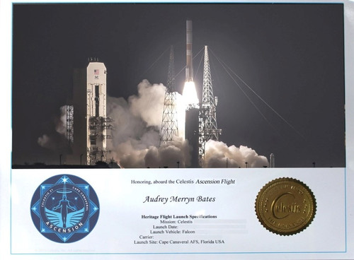 Ascension Flight Launch Certificate Printed Ascension Flight Launch Certificate Printed