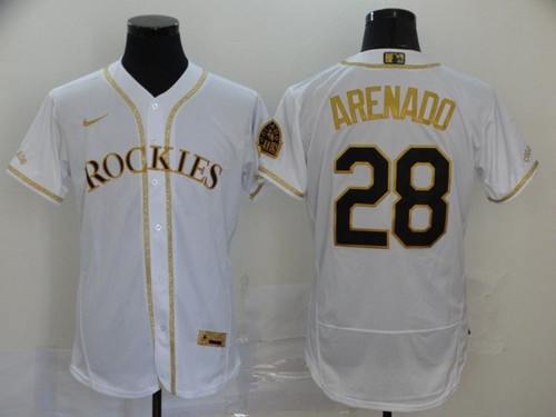 Colorado Rockies Nolan Arenado #28 2020 Mlb White Jersey