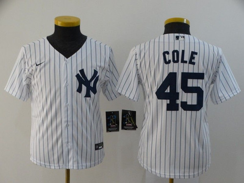 New York Yankees Gerrit Cole #45 2020 Mlb White Jersey
