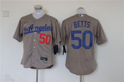 Los Angeles Dodgers Mookie Betts #50 2020 Mlb Grey Jersey