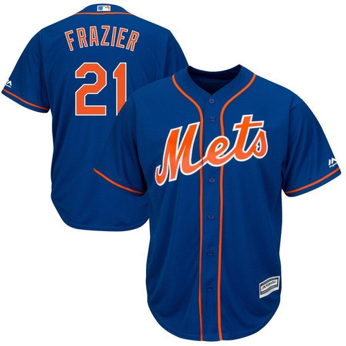 Todd Frazier New York Mets Majestic Official Cool Base Player Jersey Royal 2019