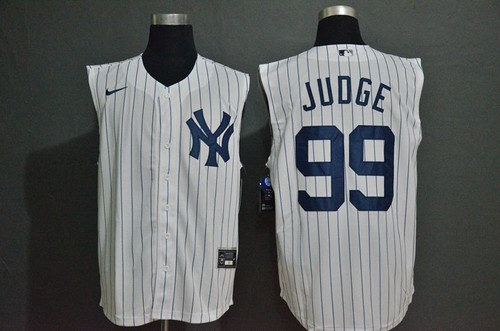 New York Yankees Aaron Judge #99 2020 Mlb White Jersey