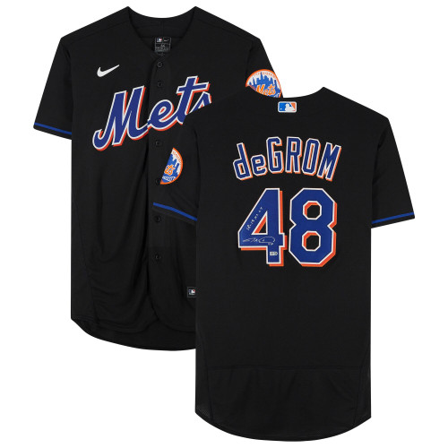 Jacob deGrom New York Mets Fanatics  Autographed Nike Replica Replica  Jersey with "18-19 NL CY" Inscription - Black
