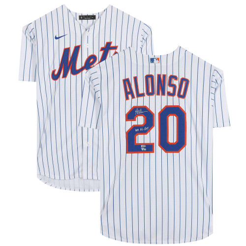 Pete Alonso New York Mets Fanatics  Autographed White Nike Replica Replica Replica Jersey with "2019 NL ROY" Inscription