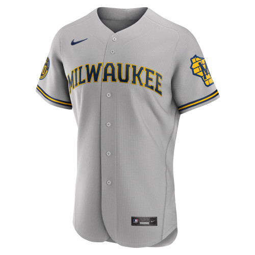 Christian Yelich Milwaukee Brewers Nike Replica Replica Road  Player Jersey - Gray