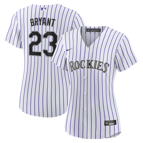Kris Bryant Colorado Rockies Nike Replica Replica Women's Replica Player Jersey - White/Purple