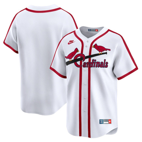 St. Louis Cardinals MLB Nike Cooperstown Collection Limited Jersey – White