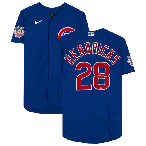 Kyle Hendricks Chicago Cubs Fanatics  Autographed Blue Nike Replica Replica  Jersey