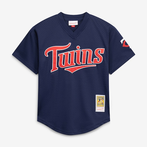 Youth Minnesota Twins David Ortiz Mitchell & Ness Navy Cooperstown Collection Mesh Batting Practice Jersey