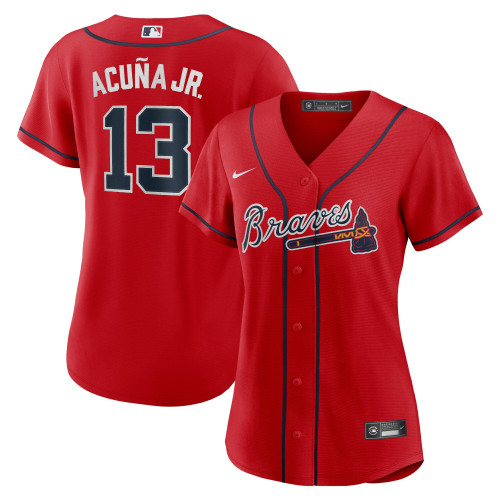 Ronald Acuna Jr. Atlanta Braves Nike Replica Replica Women's Alternate Replica Player Jersey - Red