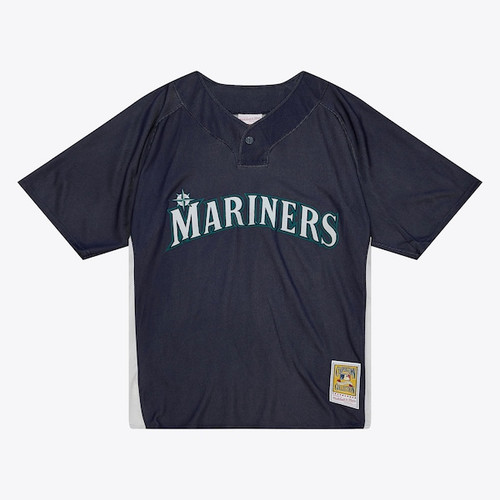 Men's Seattle Mariners Ichiro Suzuki Mitchell & Ness Navy Big & Tall Cooperstown Mesh Batting Practice Jersey