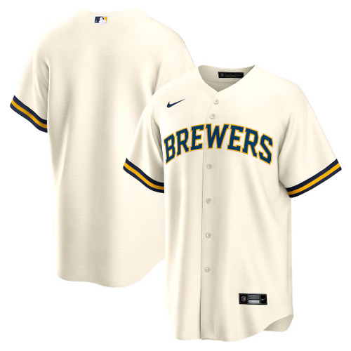 Milwaukee Brewers MLB Nike Home Replica Team Jersey – Cream