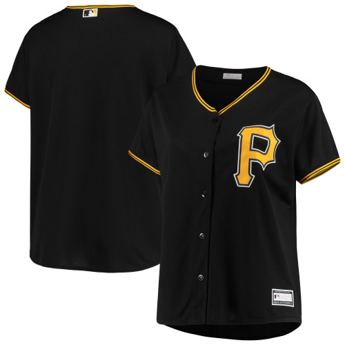 WomenS Black Pittsburgh Pirates Plus Size Alternate Replica Team Jersey