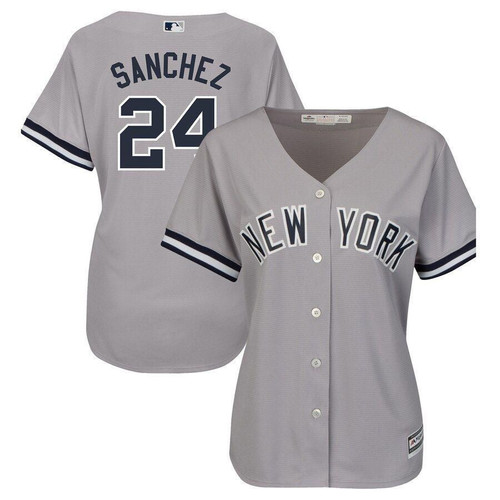 Gary Sanchez New York Yankees Majestic Cool Base Player Jersey Gray 2019