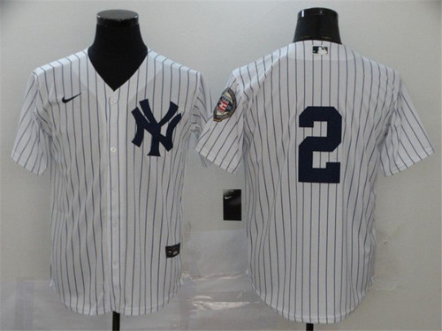 New York Yankees #2 Derek Jeter 2020 Mlb White Jersey