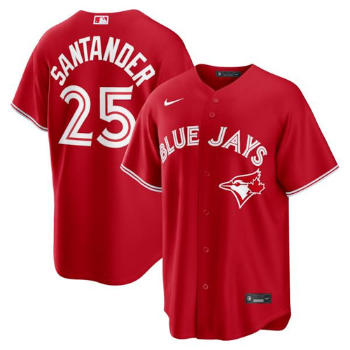 Men's Toronto Blue Jays Anthony Santander Nike Red Canada Day Replica Jersey