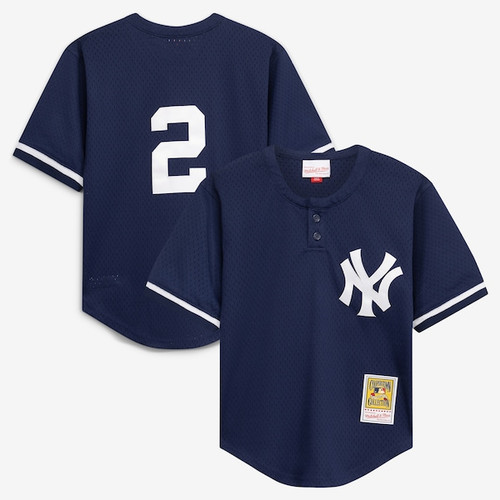 Preschool New York Yankees Derek Jeter Mitchell & Ness Navy Cooperstown Collection Mesh Batting Practice Jersey