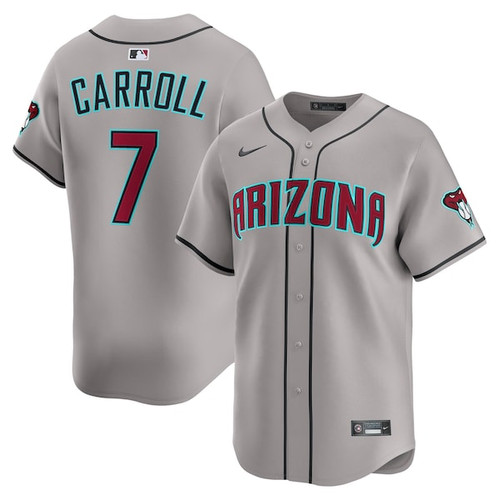 Men's Arizona Diamondbacks Corbin Carroll Nike Gray Road Limited Player Jersey