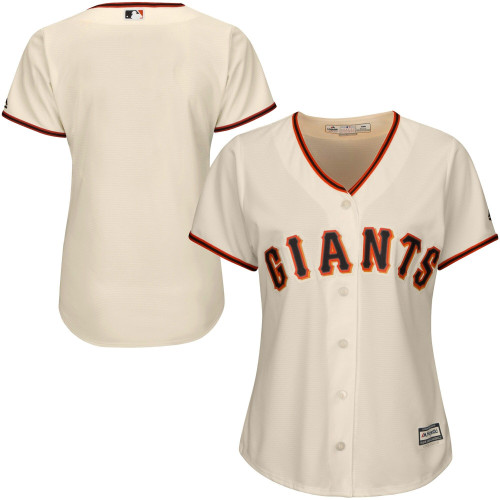 WomenS Majestic Cream San Francisco Giants Plus Size Cool Base Jersey