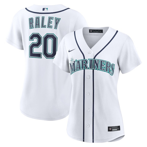 Women's Seattle Mariners Luke Raley Nike White Home Replica Jersey
