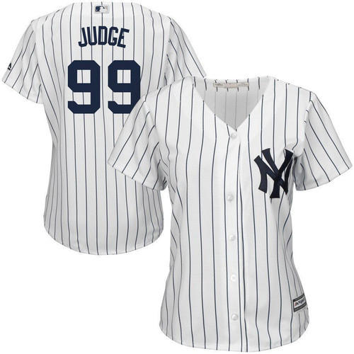 Aaron Judge New York Yankees Majestic Womens Home Cool Base Player Jersey Jersey White 2021