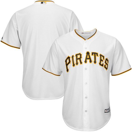 MenS Majestic White Pittsburgh Pirates Big & Tall Cool Base Team Jersey