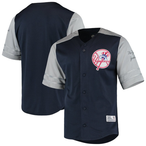 MenS New York Yankees Stitches Navy/Gray Team Logo Baseball Jersey Mlb Baseball Jersey211