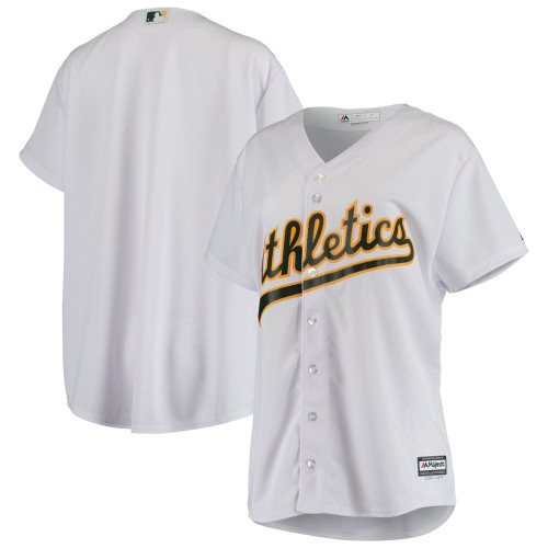 WomenS Majestic White Oakland Athletics Home Replica Jersey