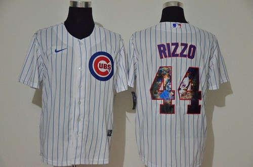 Chicago Cubs Anthony Rizzo 44 2020 Mlb White Jersey