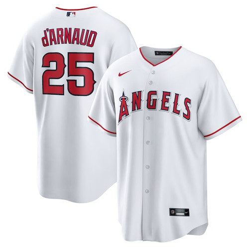 Men's Los Angeles Angels Travis d'Arnaud Nike White Home Replica Jersey