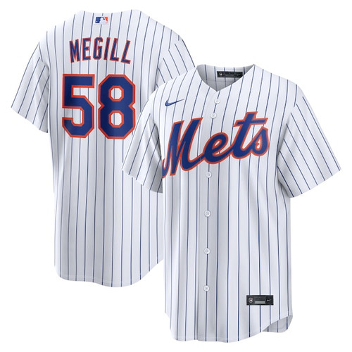 Men's New York Mets Tylor Megill Nike White Home Replica Jersey