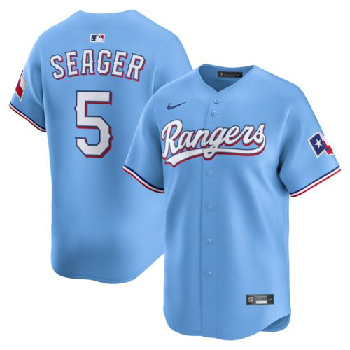 Men's Texas Rangers Corey Seager Nike Light Blue Alternate Limited Player Jersey