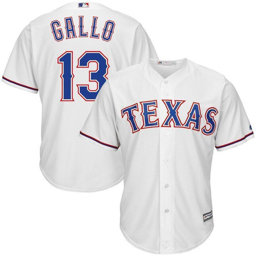 Joey Gallo Texas Rangers Majestic Official Cool Base Player Jersey White 2019